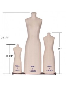 Dress form Education Miniature Dress Form in 3 Scale Set  (#615, 1/2 scale, 1/4 scale, 1/8 scale)
